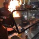 Flames and cooking at Indiana Government Center