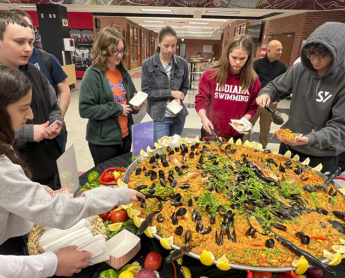 Fort Dodge Senior High students grab a taste of paella
