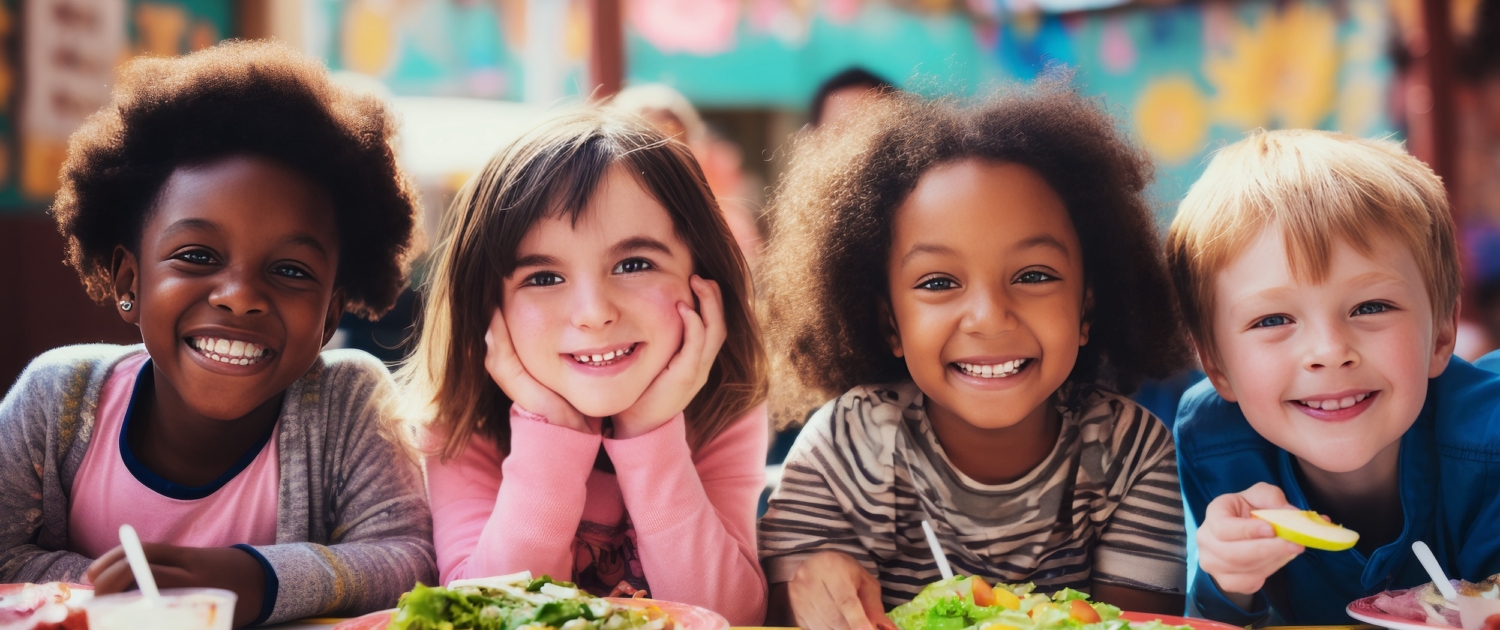 Students with Taher Lunch